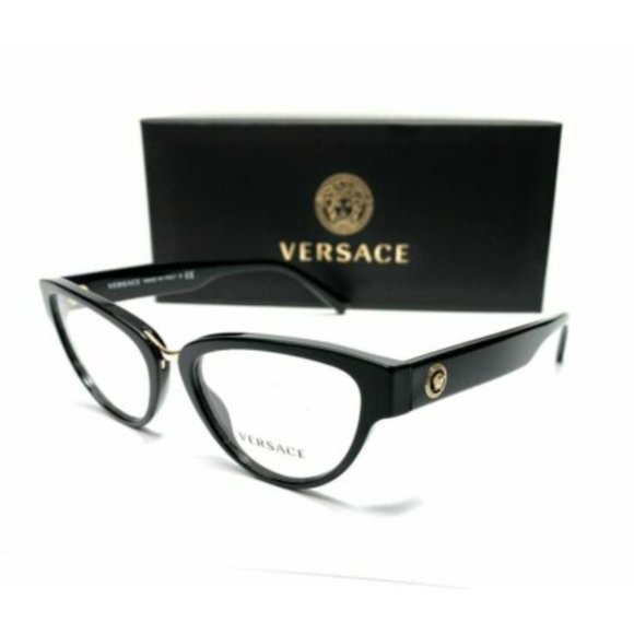 New Versace Women's Black Cat Eye Eyeglasses!